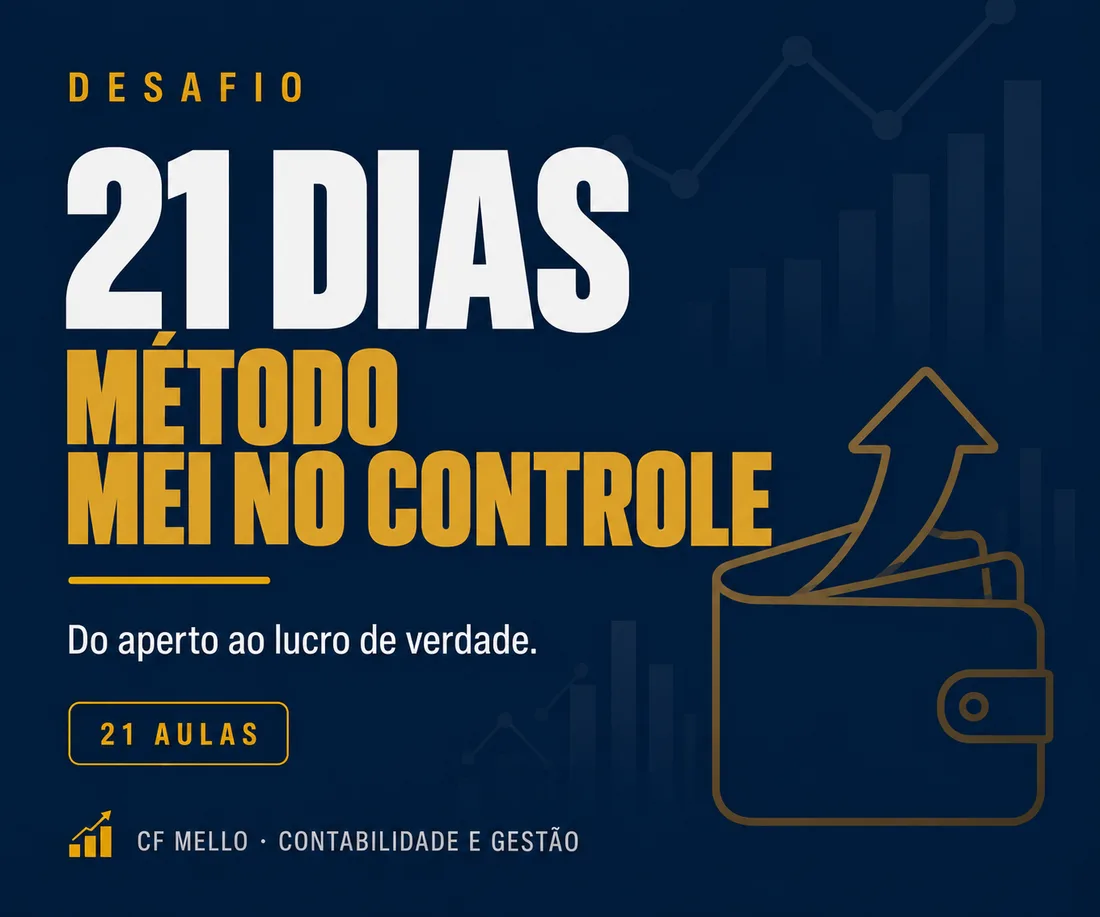 Capa do curso: Desafio 21 dias – Método MEI no Controle. Do aperto ao lucro de verdade. 21 aulas.